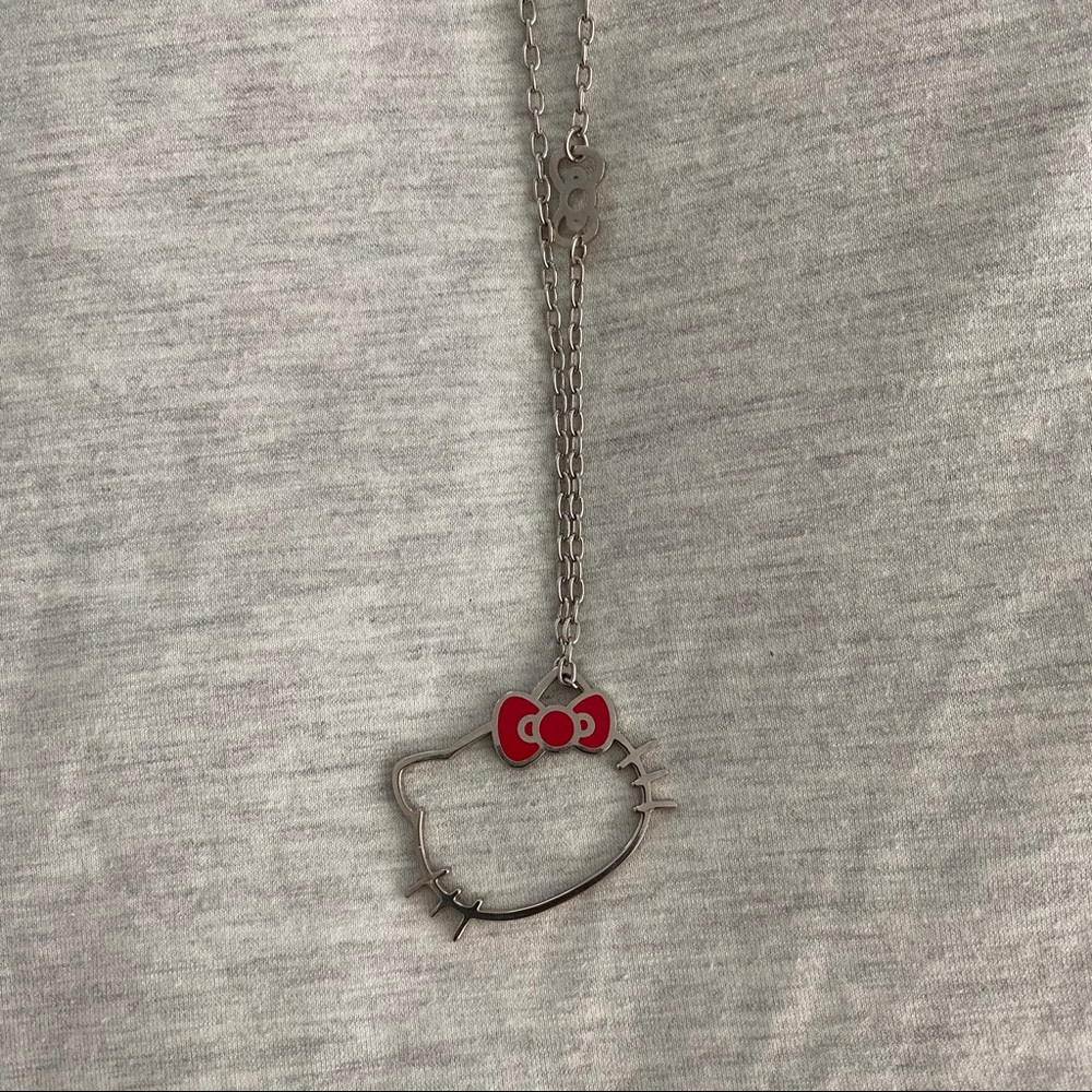 Hello Kitty Face with Bow Charm Necklace